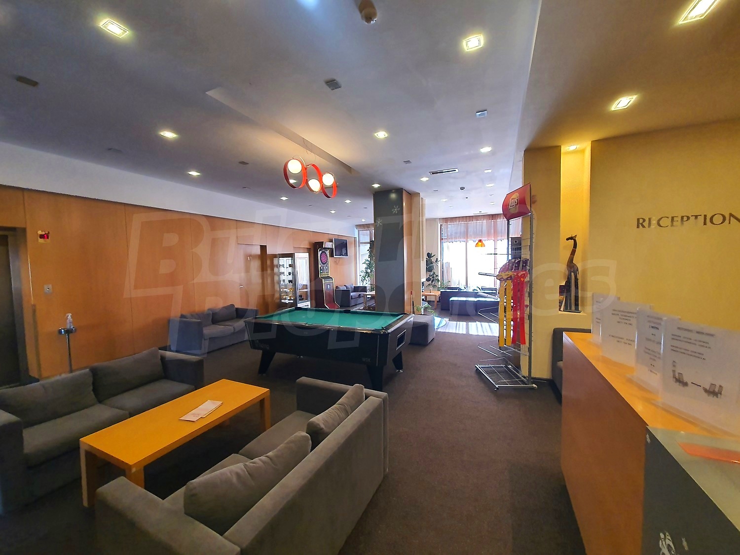 inside, furnished