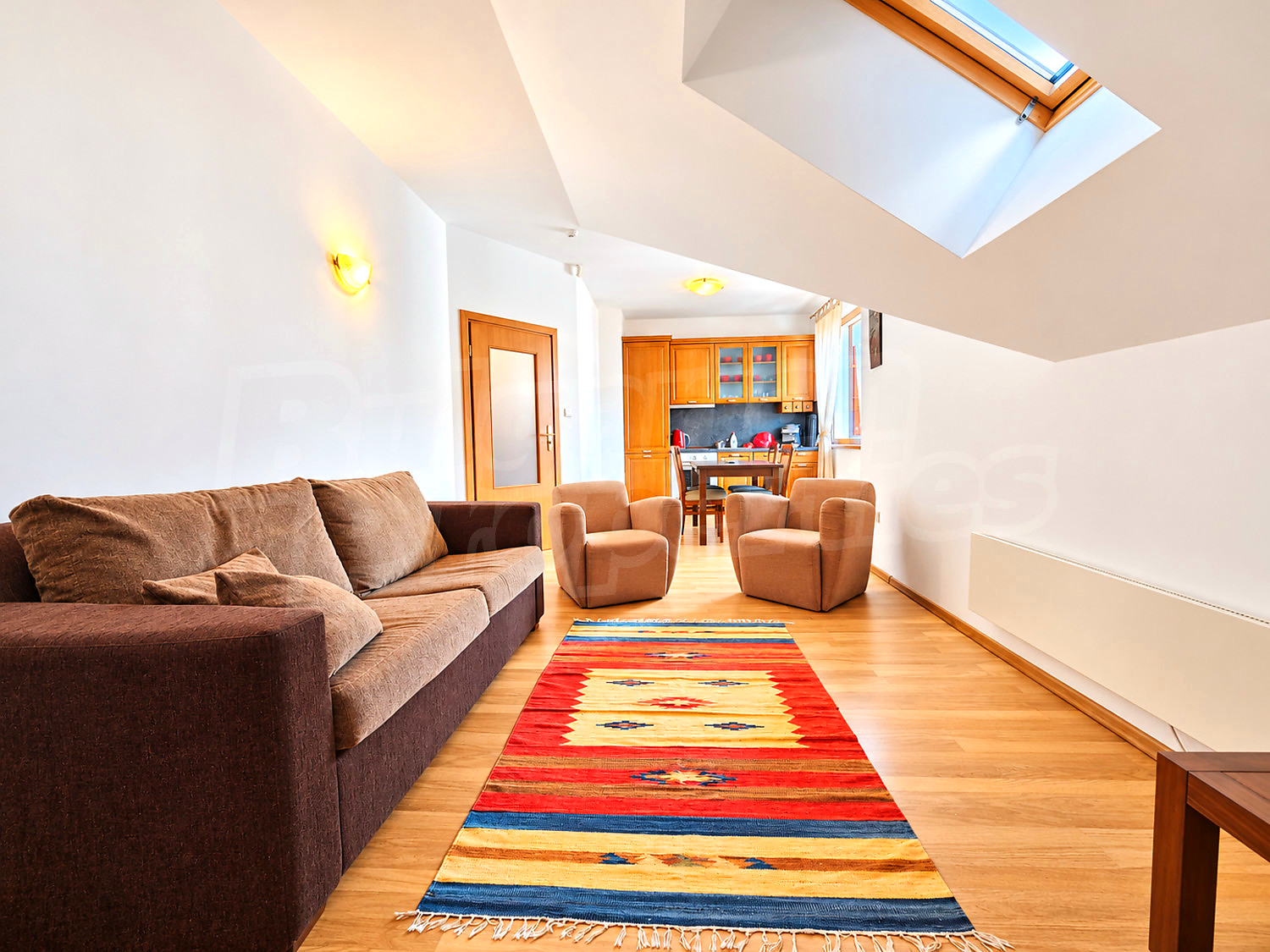 inside, living room, kitchen, furnished