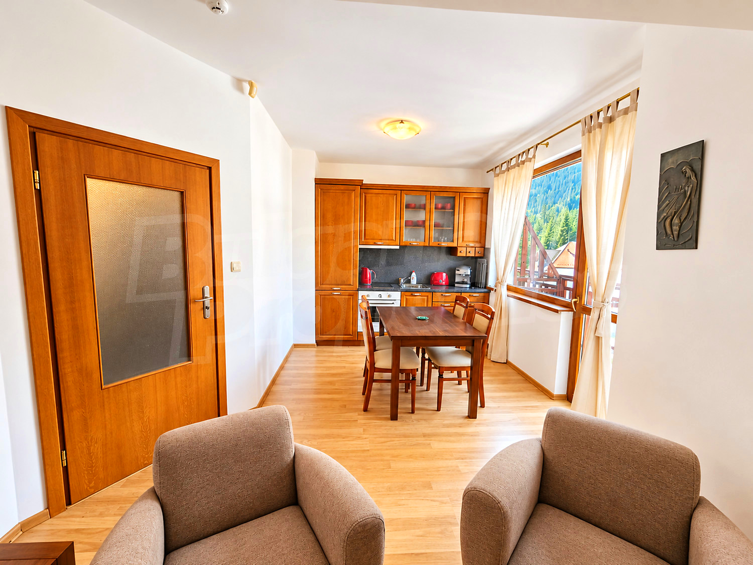 inside, kitchen, furnished