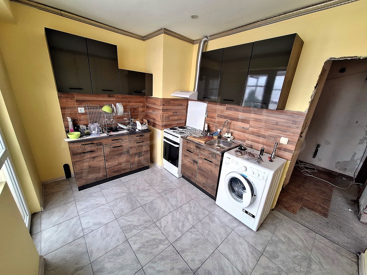 inside, kitchen, furnished