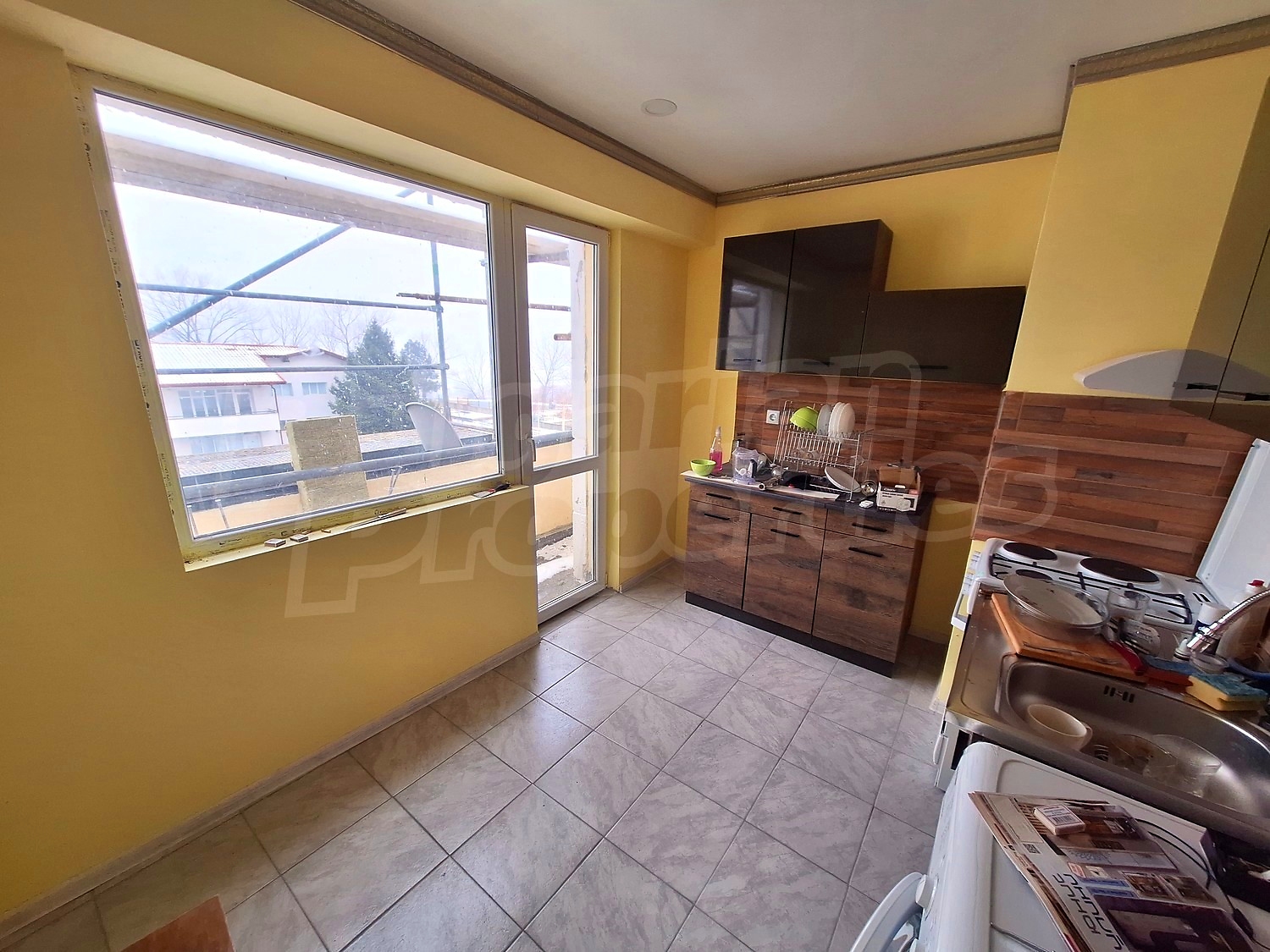 inside, kitchen, balcony, furnished