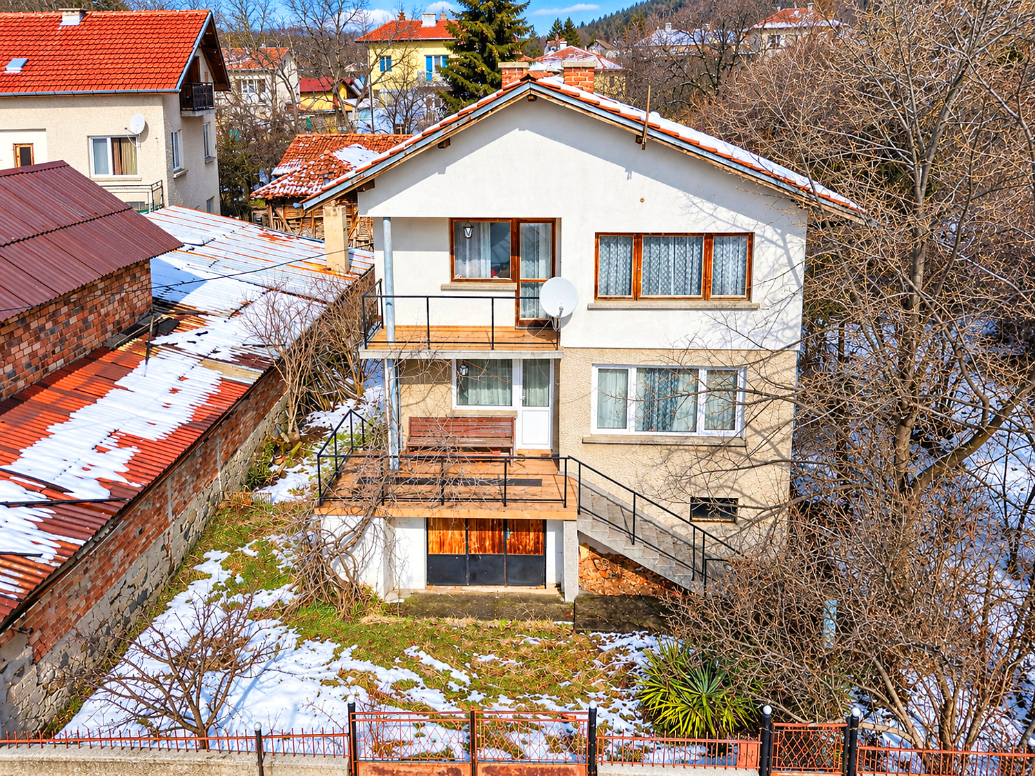 facade, outside, garden