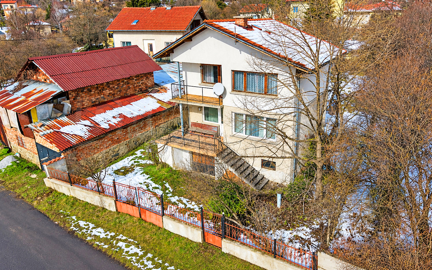 facade, outside, garden