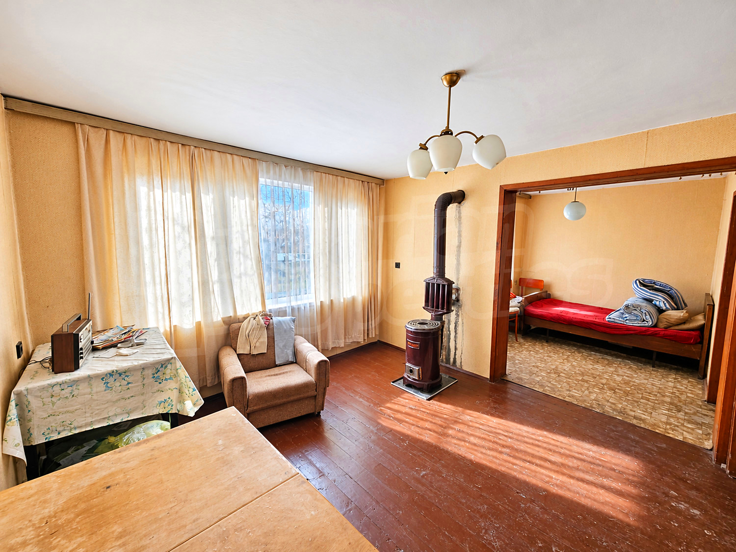 inside, living room, bedroom, furnished