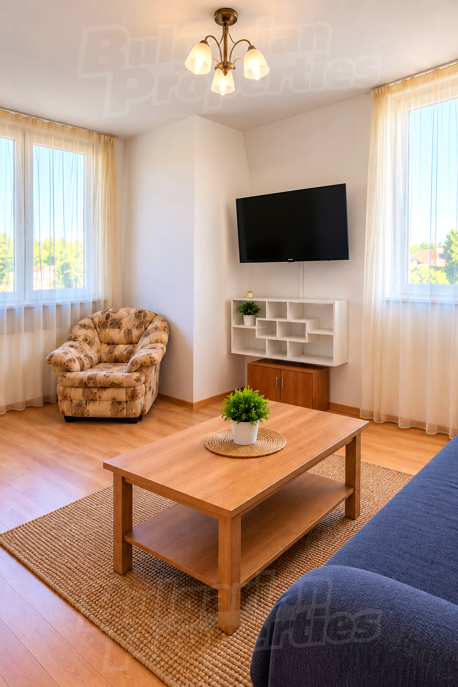 inside, living room, furnished