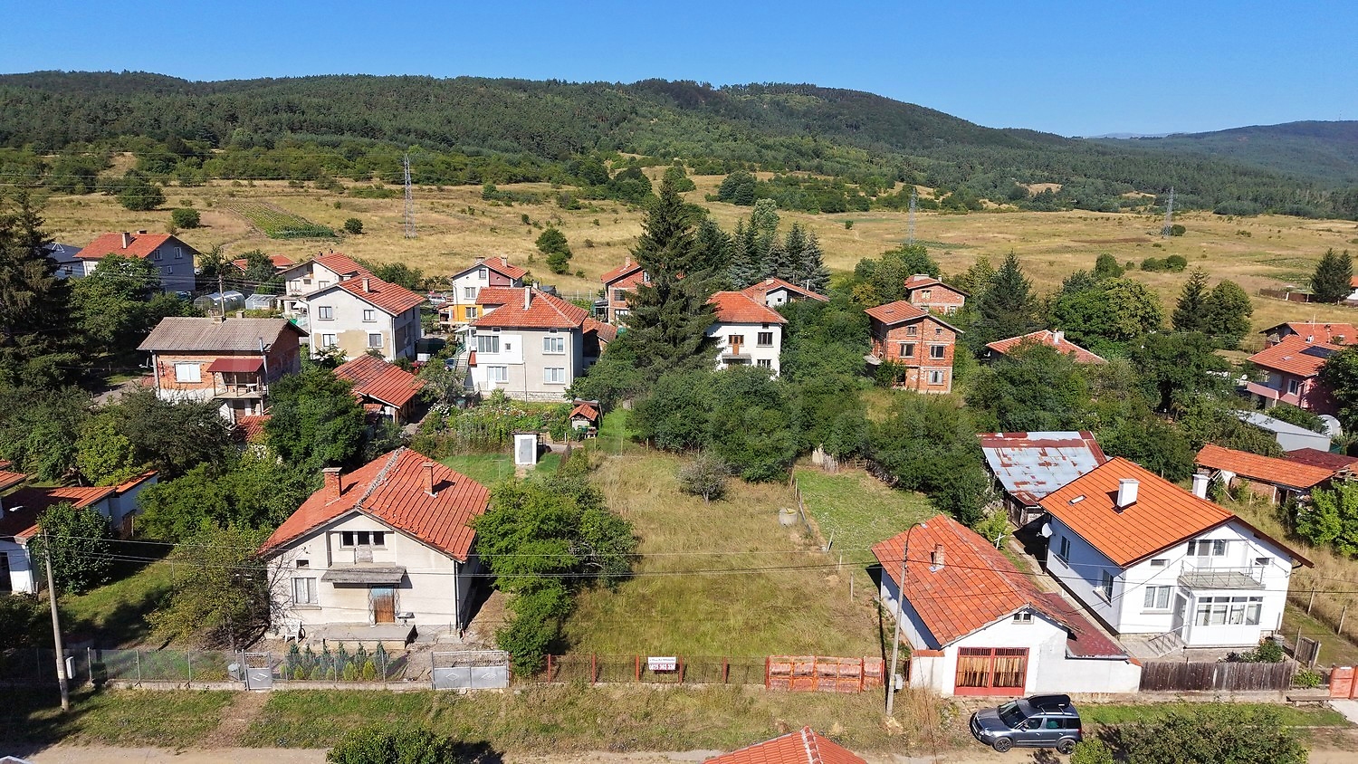 outside, green area, mountain, facade