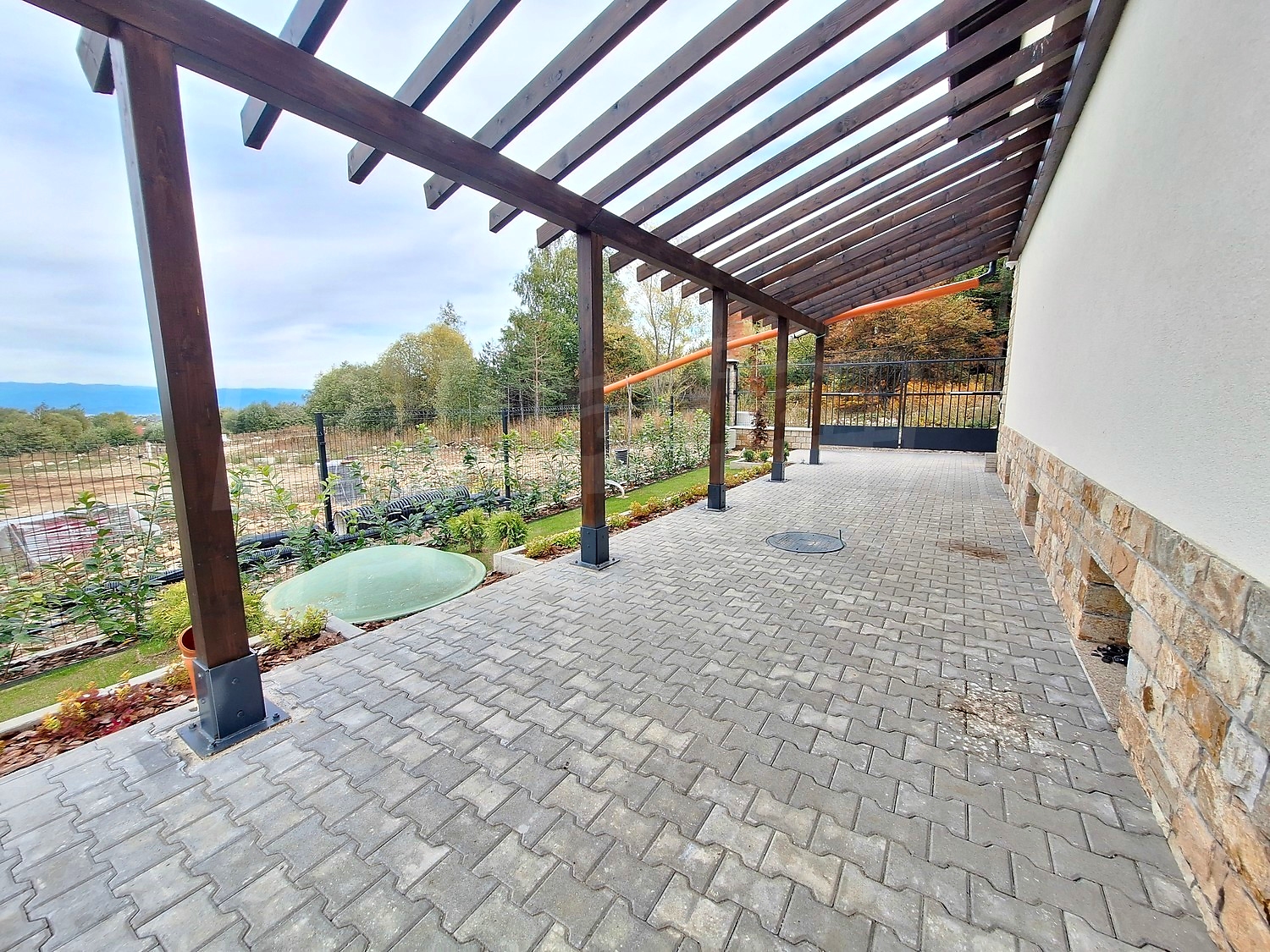 outside, garden, view from balcony