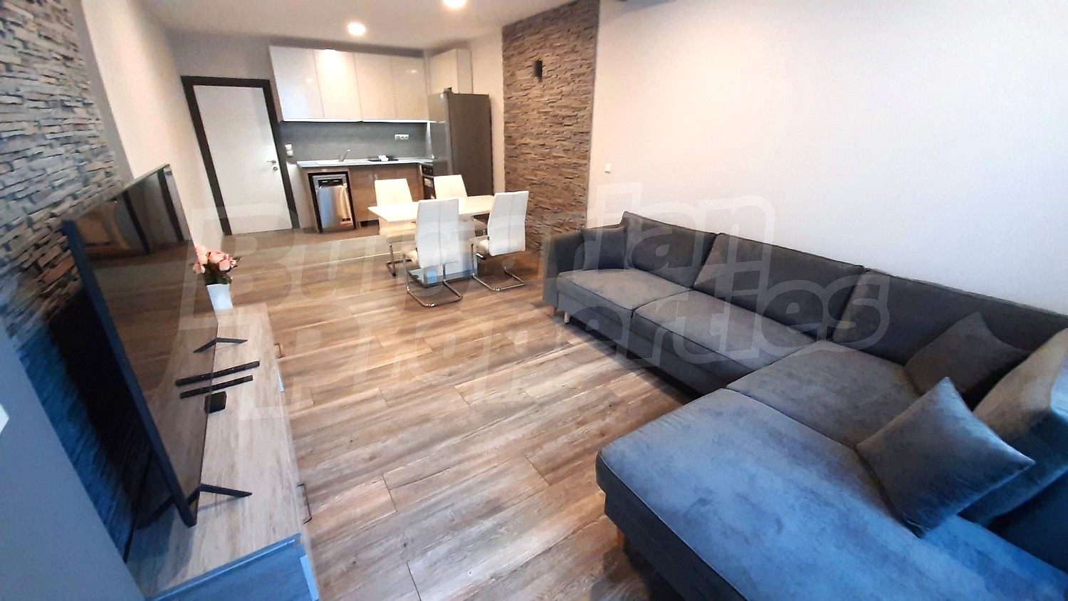 inside, living room, kitchen, furnished