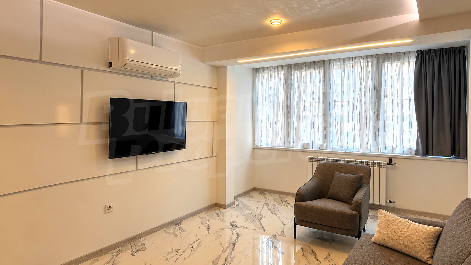 inside, living room, furnished