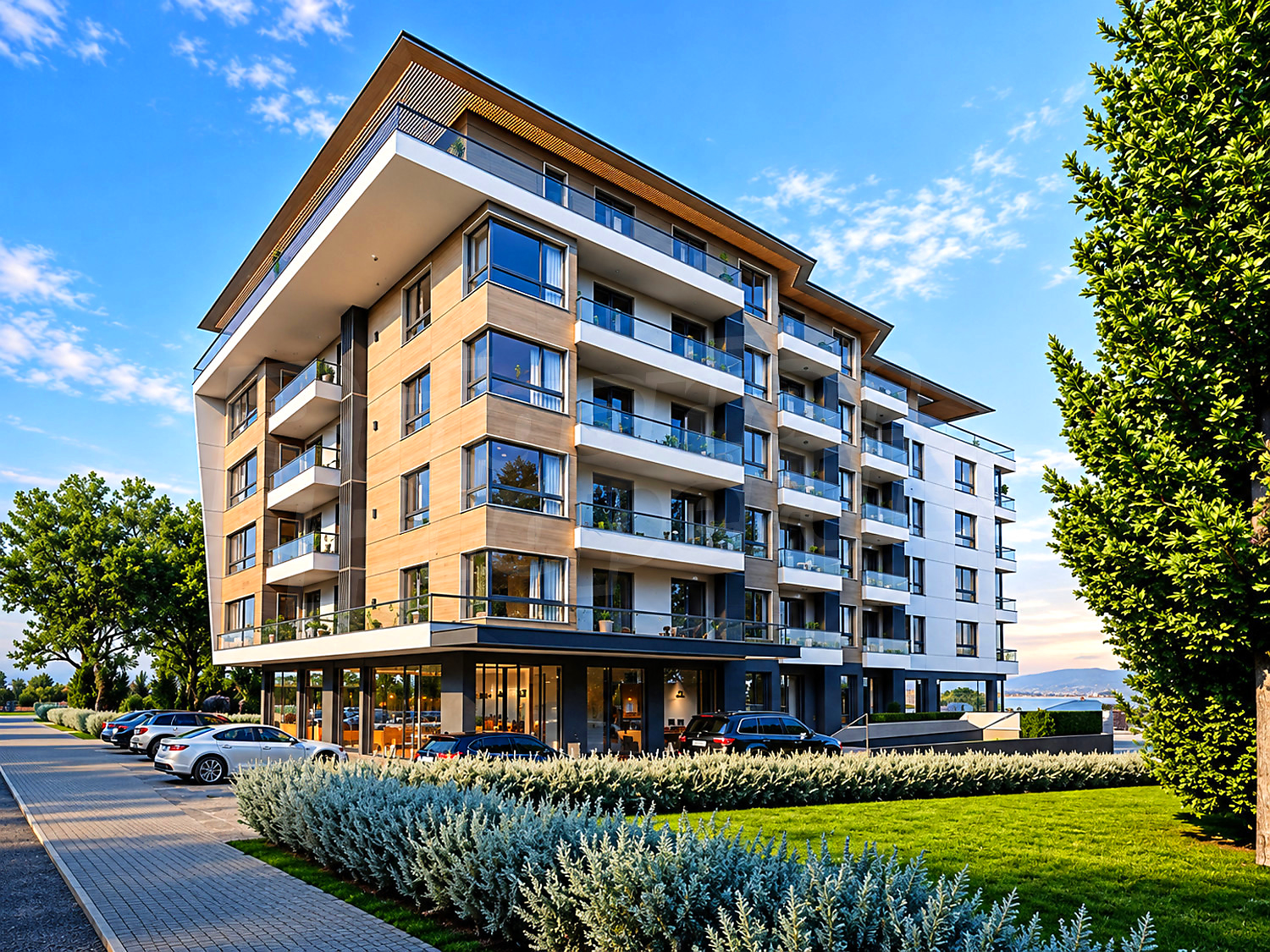 outside, facade, parking, garden