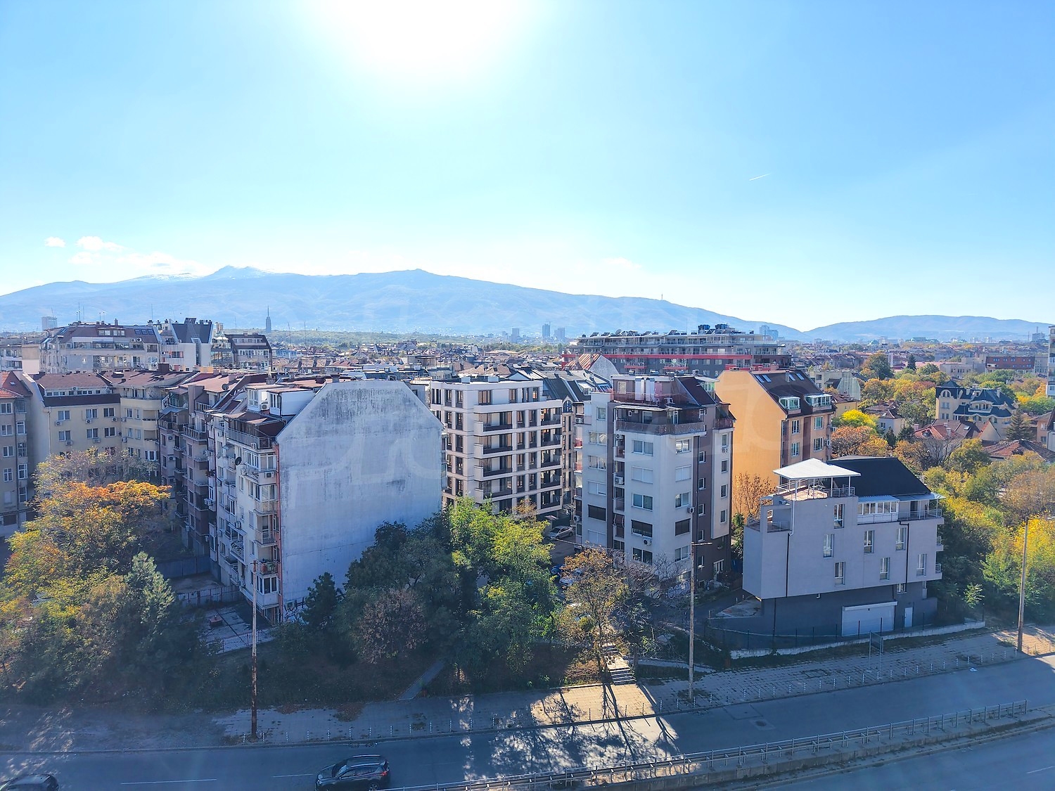 outside, mountain, facade, view from balcony