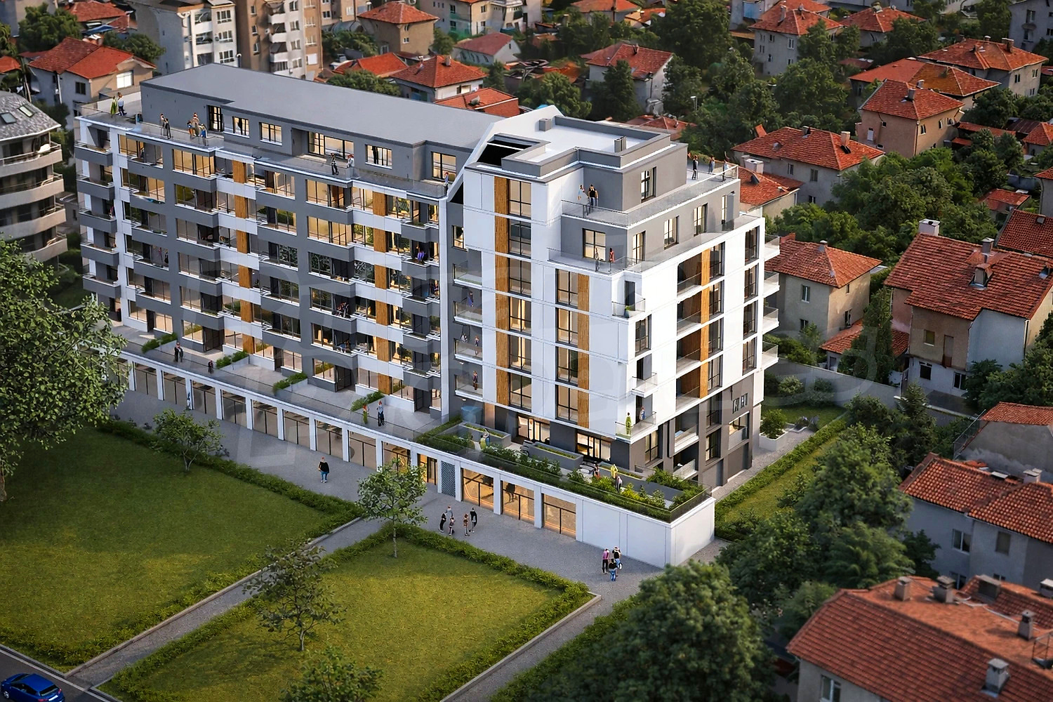 outside, facade, green area, garden