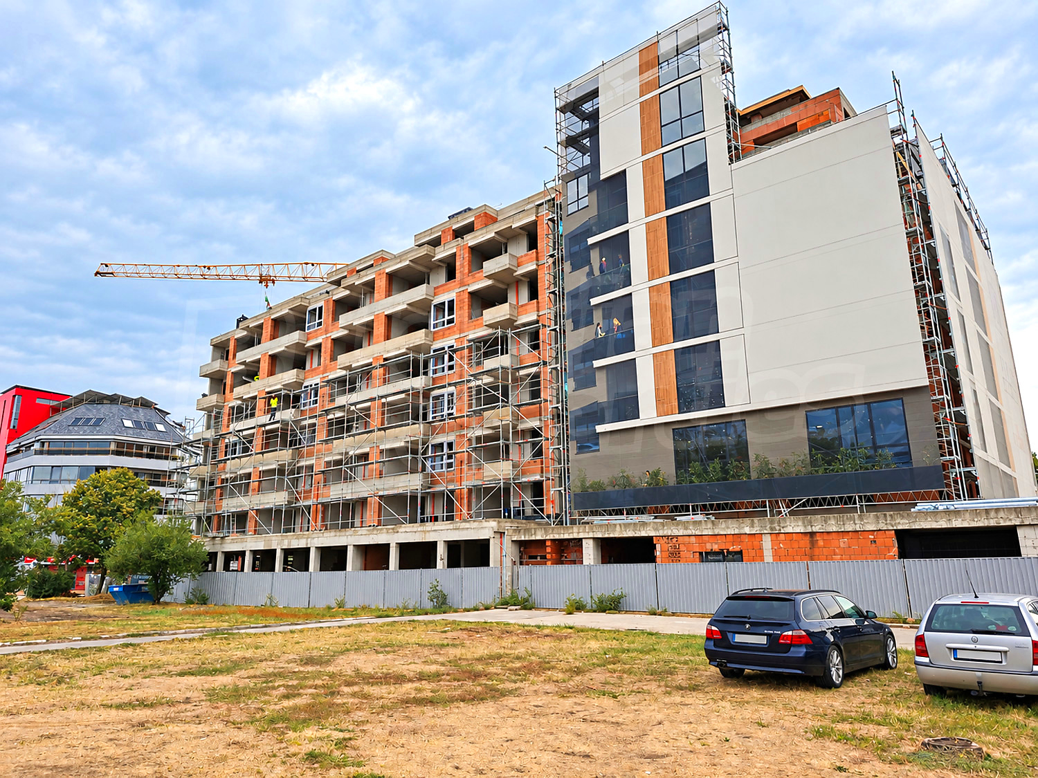 facade, outside, parking