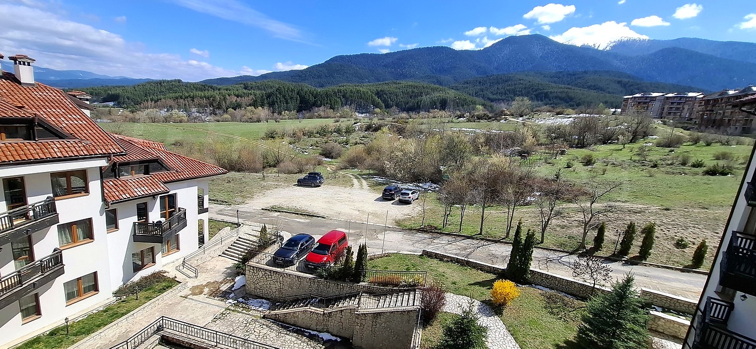 outside, mountain, parking, green area