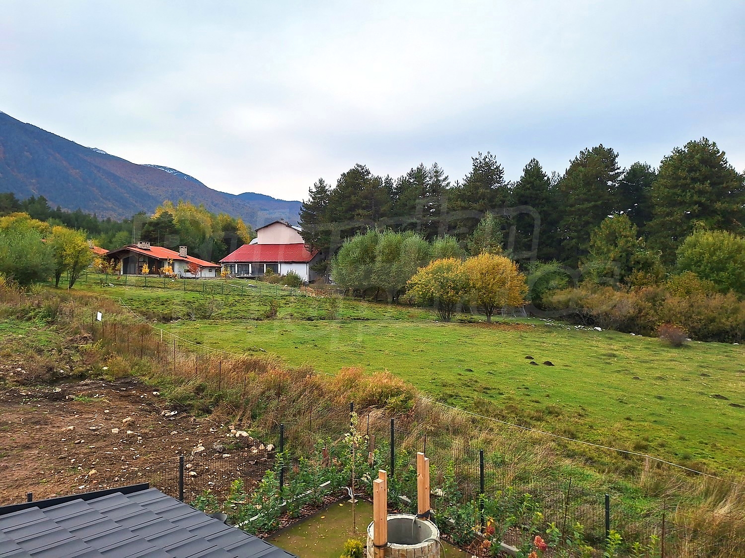 balcony, view from balcony, mountain, green area