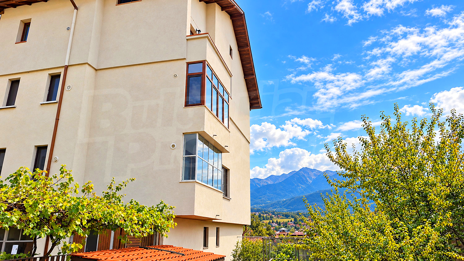 facade, mountain, outside, garden