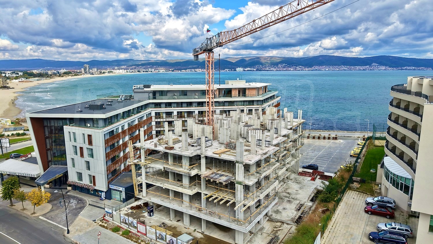 outside, facade, sea, parking