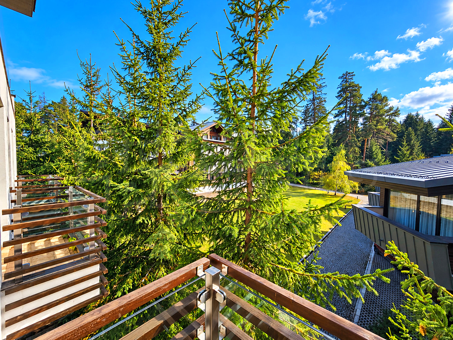 balcony, outside, green area