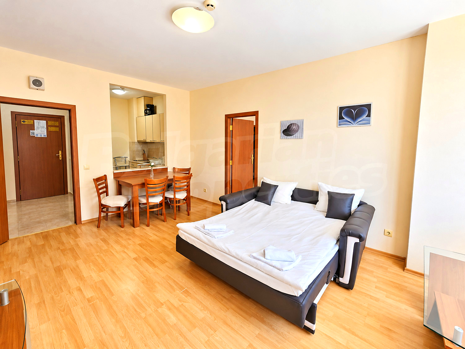 inside, living room, bedroom, kitchen, furnished