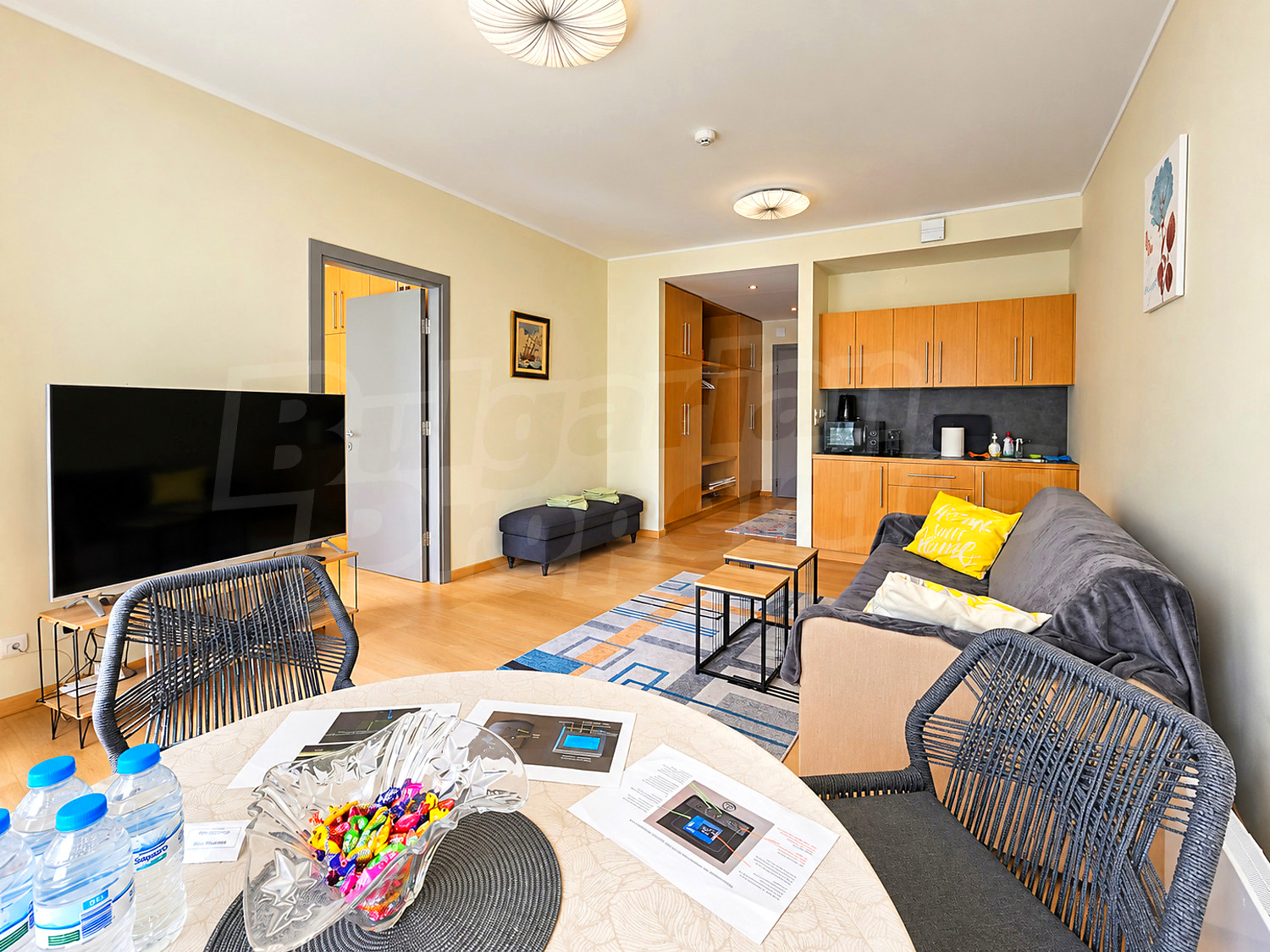 inside, living room, furnished