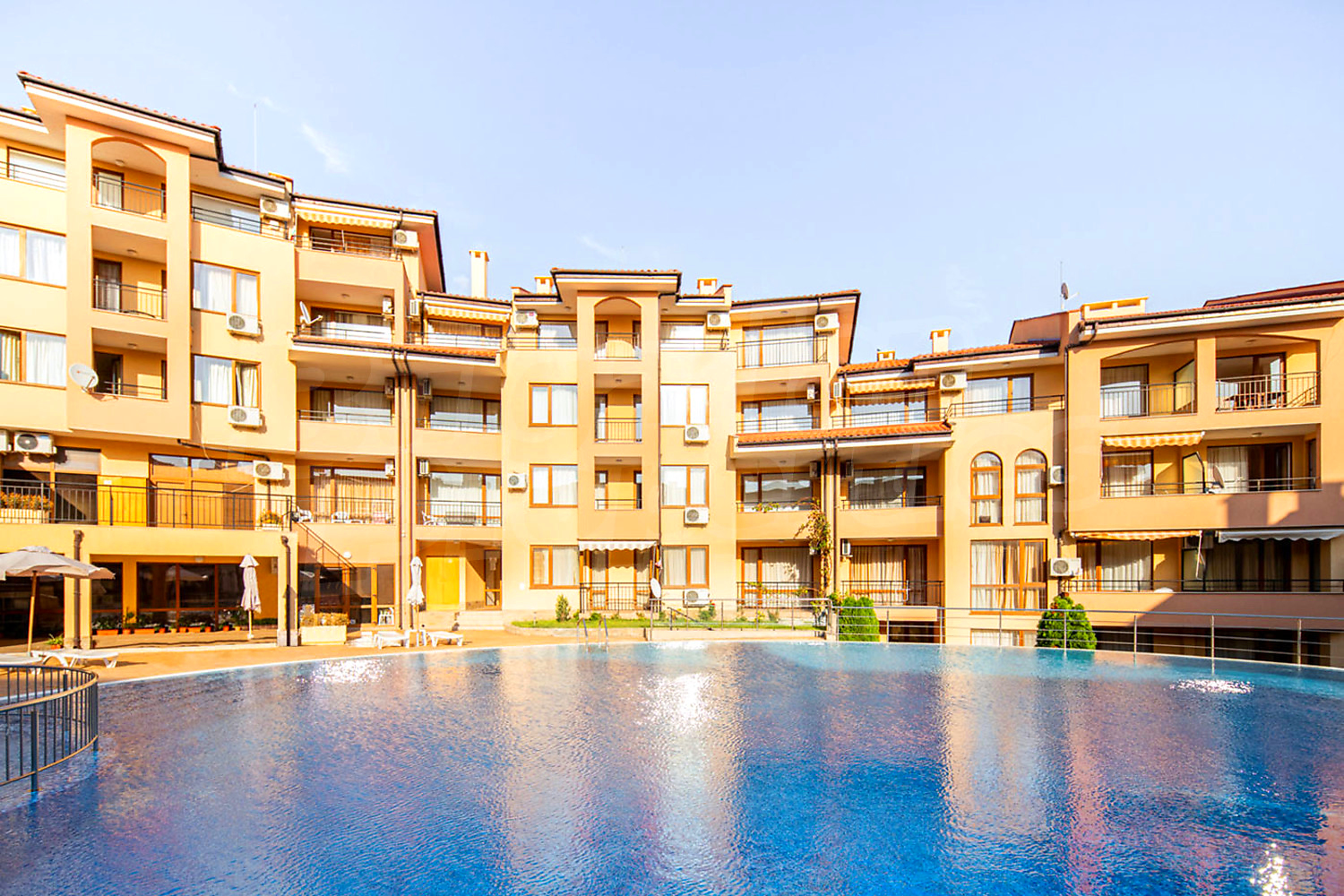 outside, facade, pool