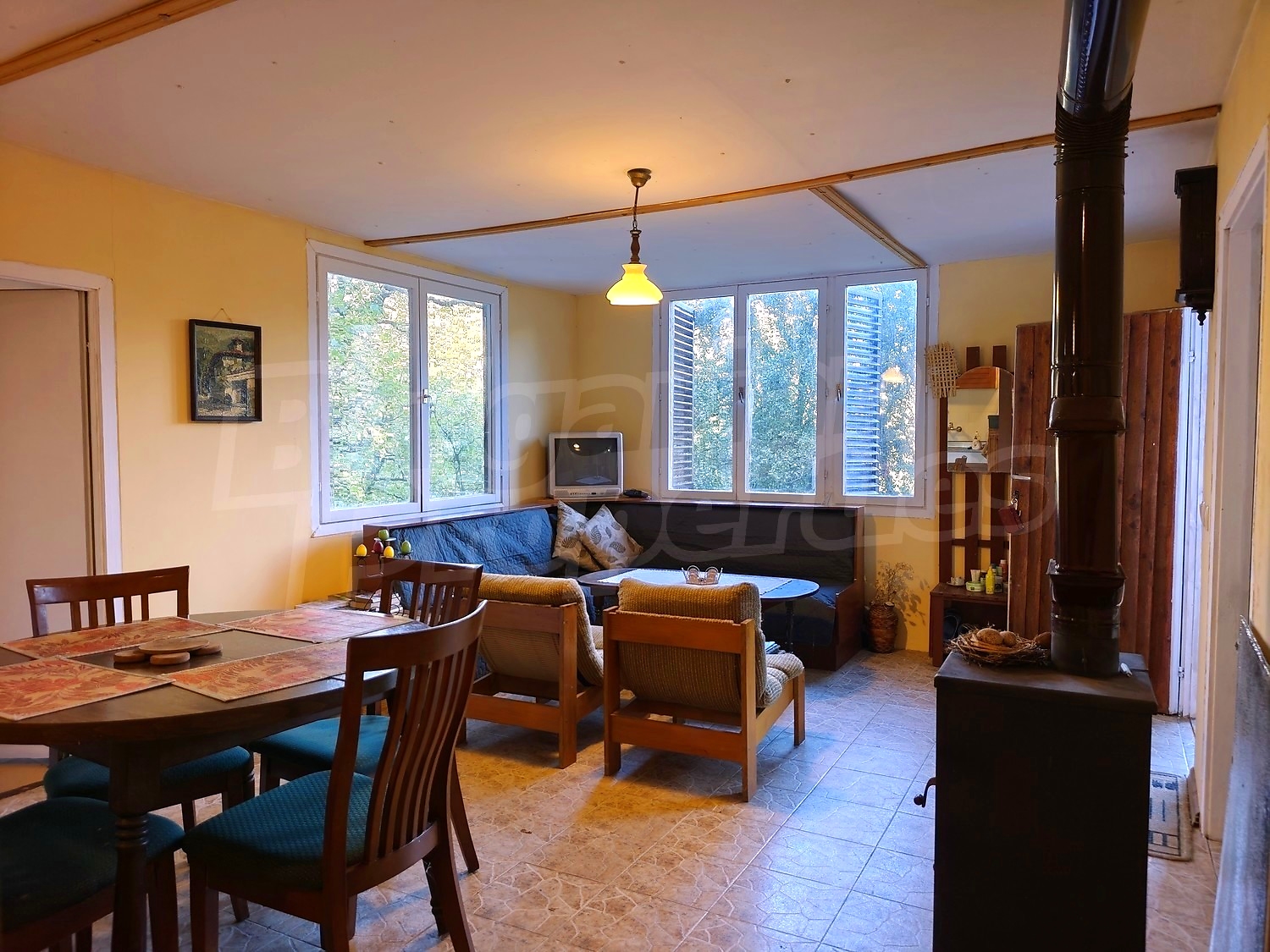 inside, living room, furnished
