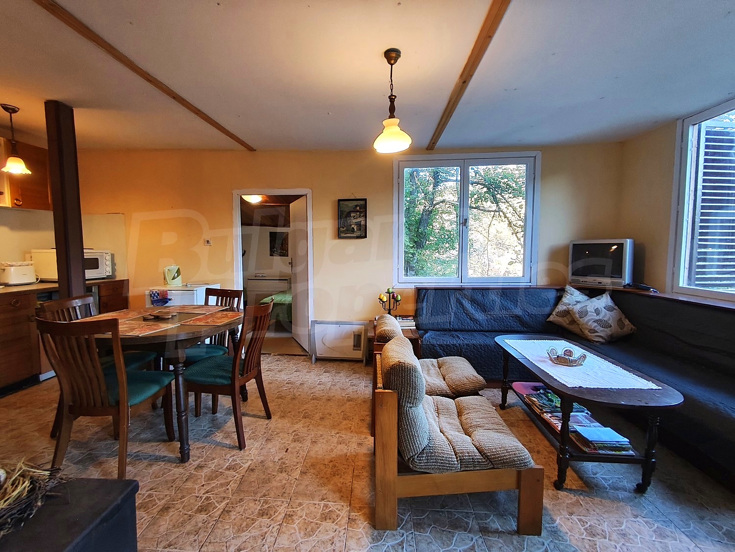inside, living room, furnished