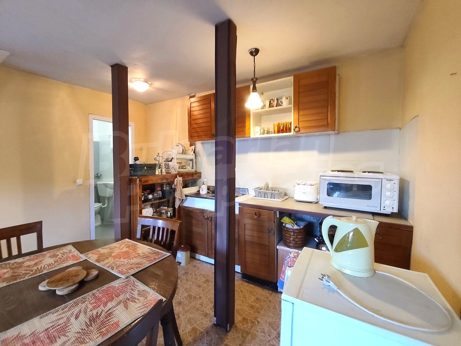 inside, kitchen, furnished
