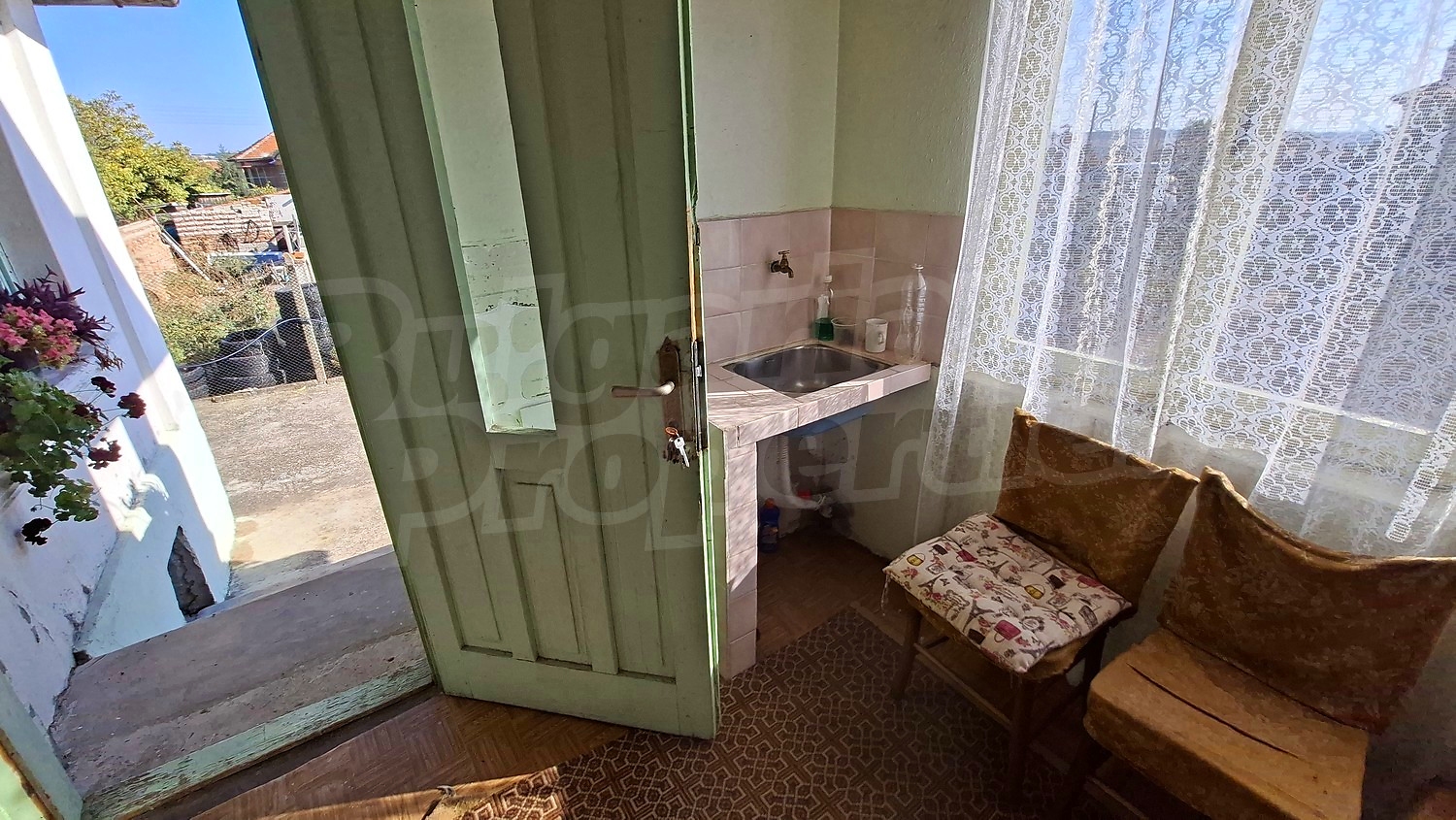 inside, view from balcony