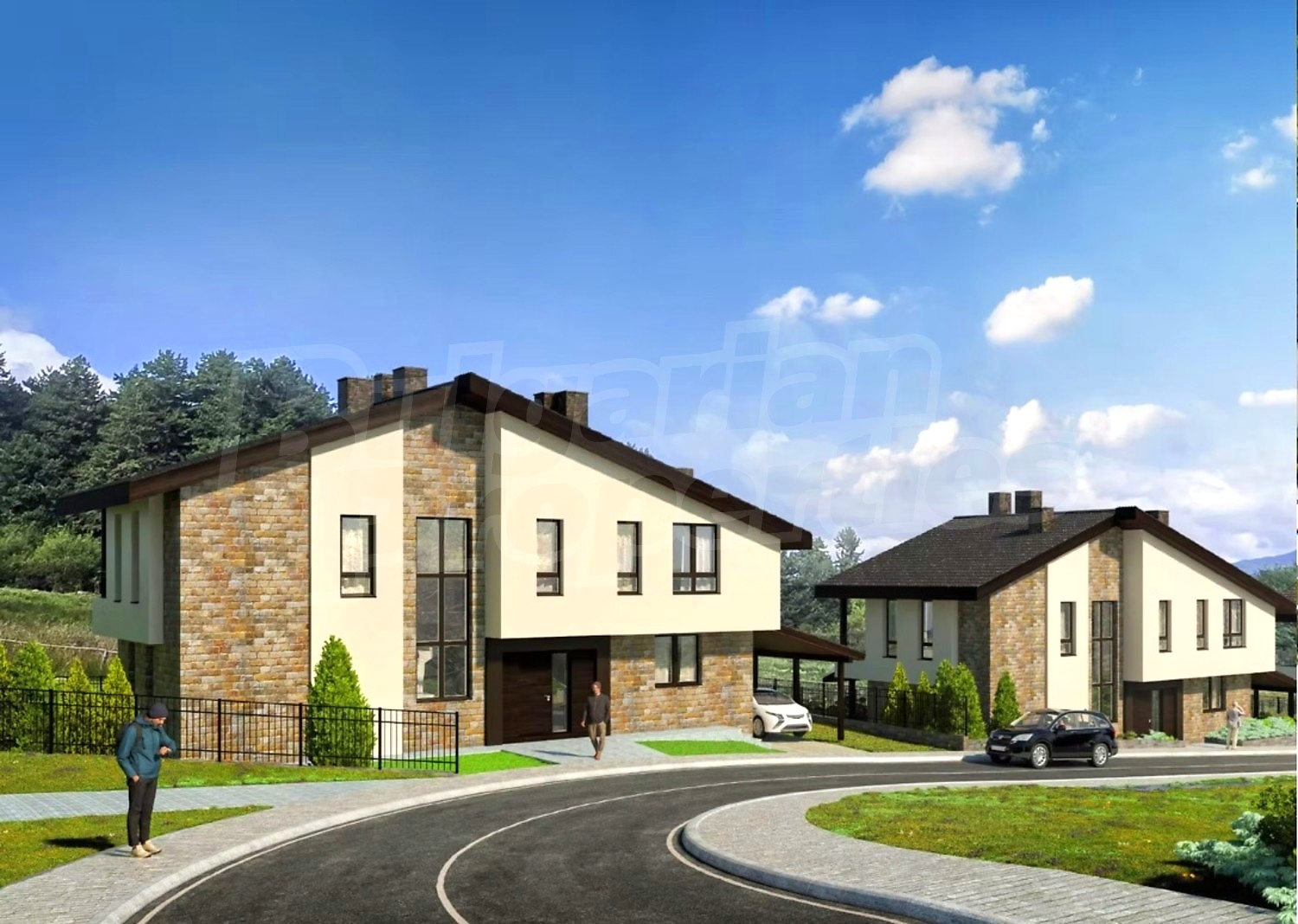 outside, mountain, green area, facade, garden
