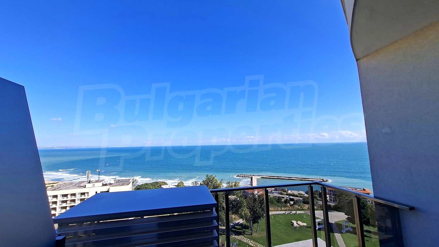 outside, view from balcony, sea