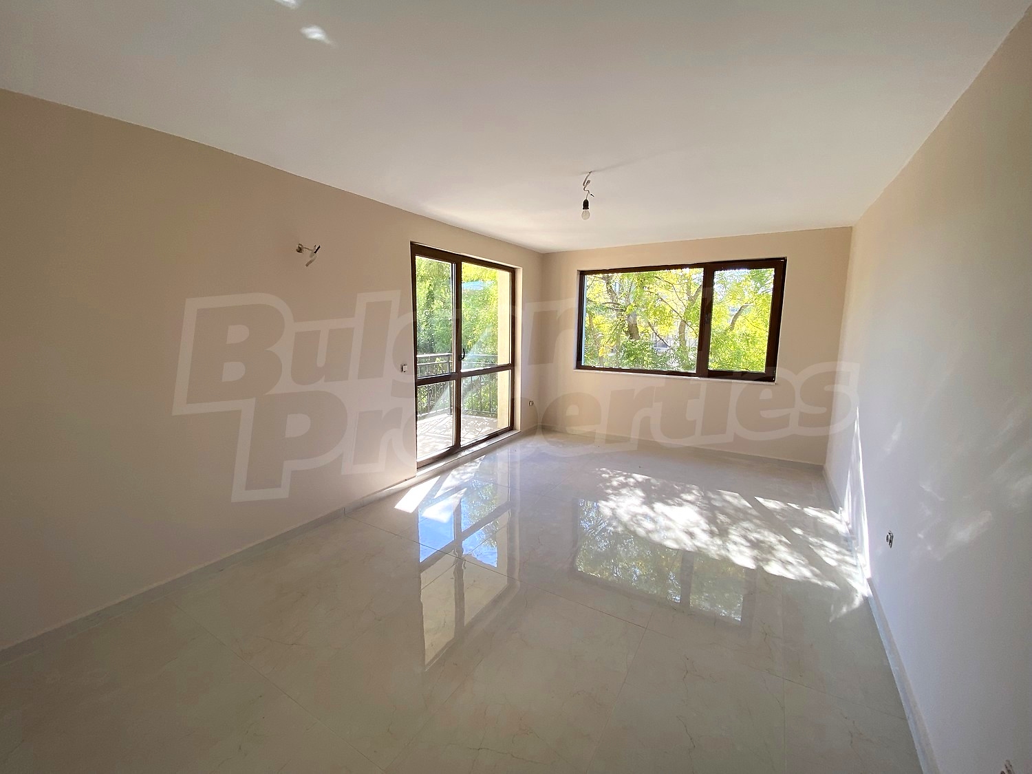 inside, view from balcony, unfurnished