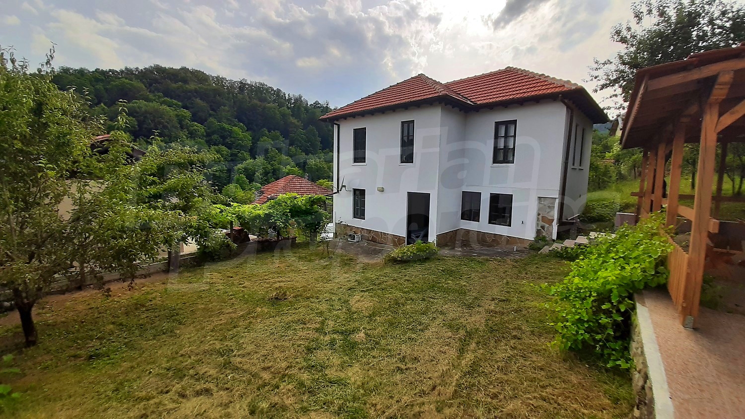 outside, facade, garden, green area