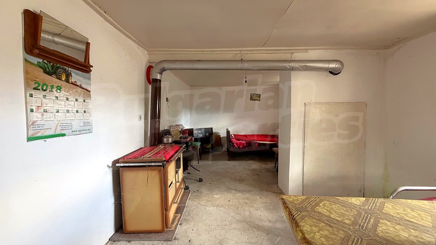 inside, kitchen, living room, furnished