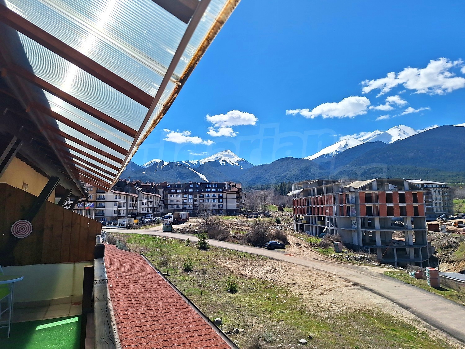 outside, mountain, view from balcony