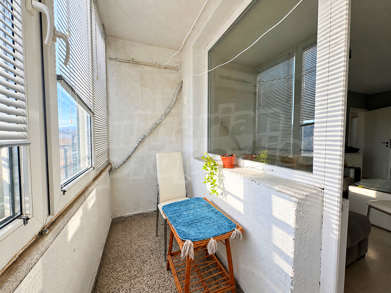 inside, balcony, furnished