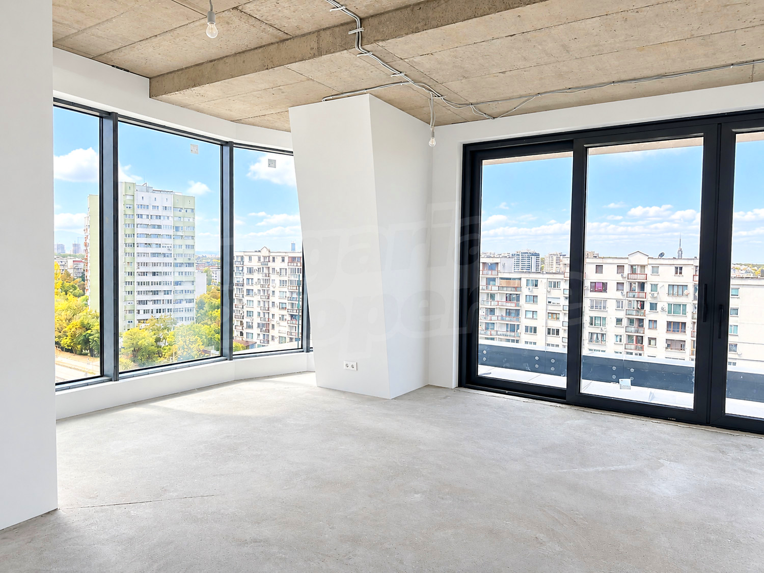 inside, view from balcony