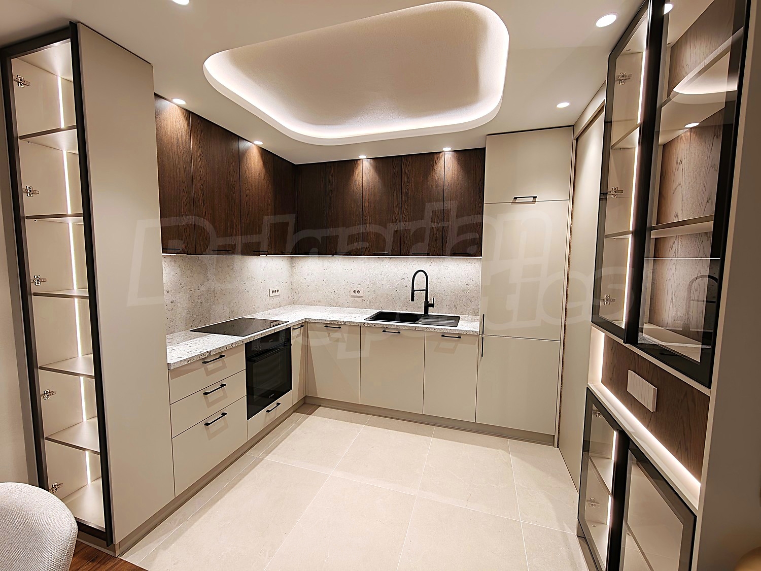 inside, kitchen, furnished