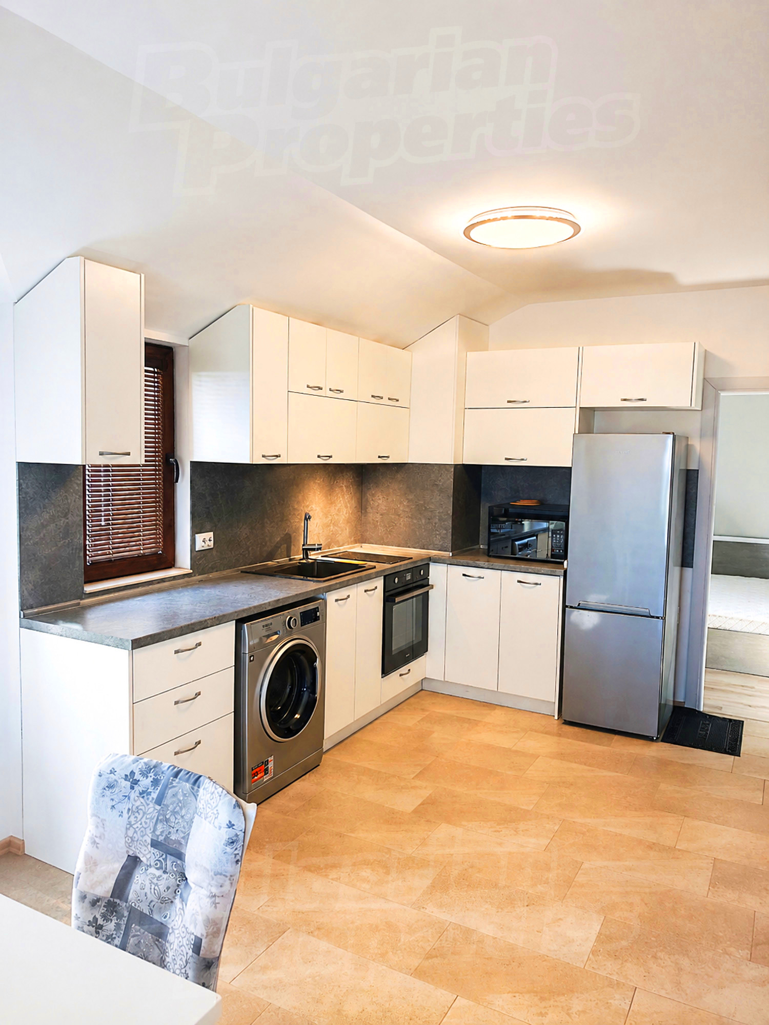 inside, kitchen, furnished