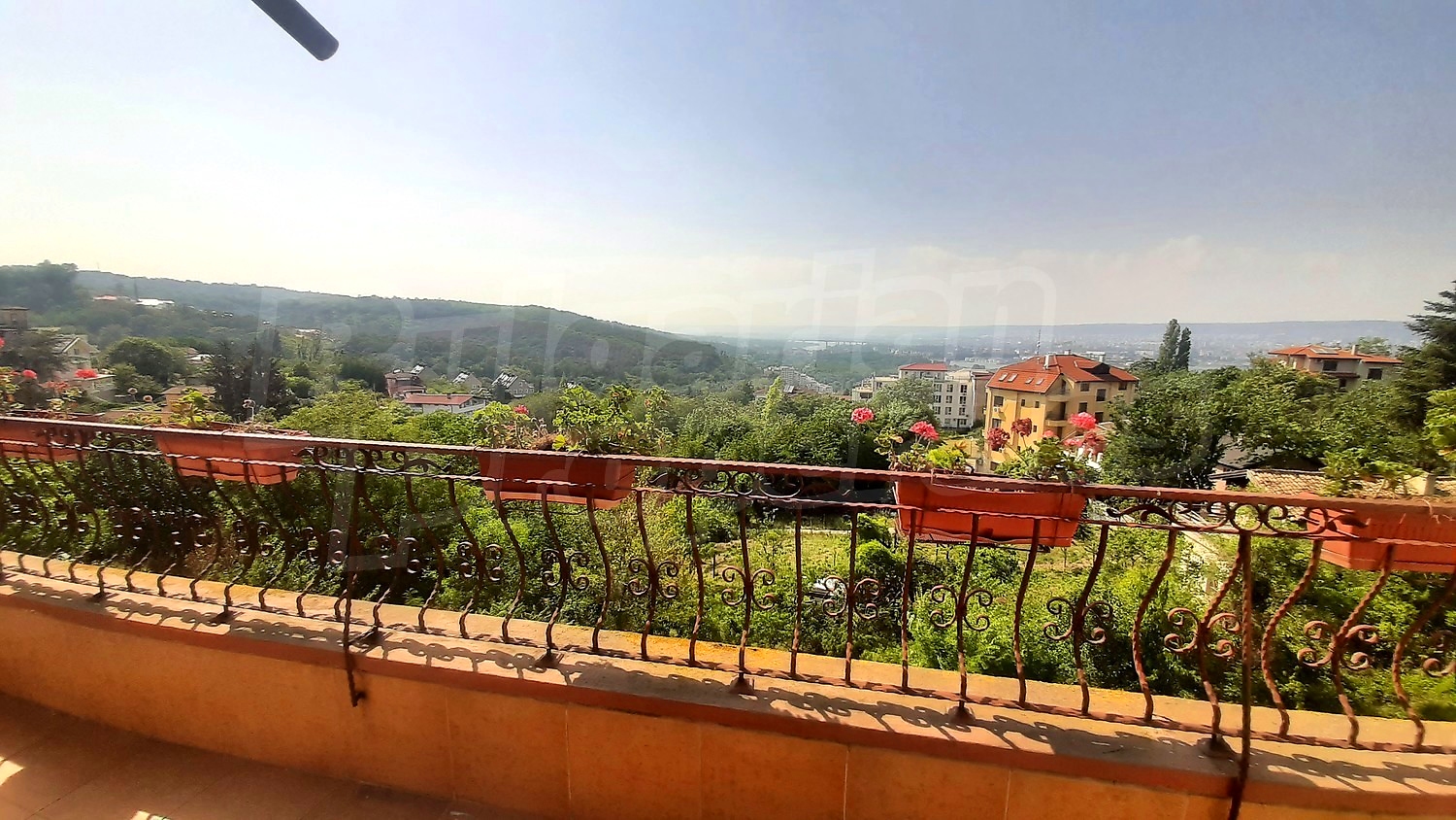 balcony, view from balcony, outside, green area