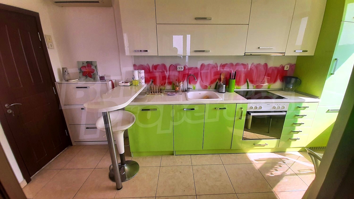 inside, kitchen, furnished