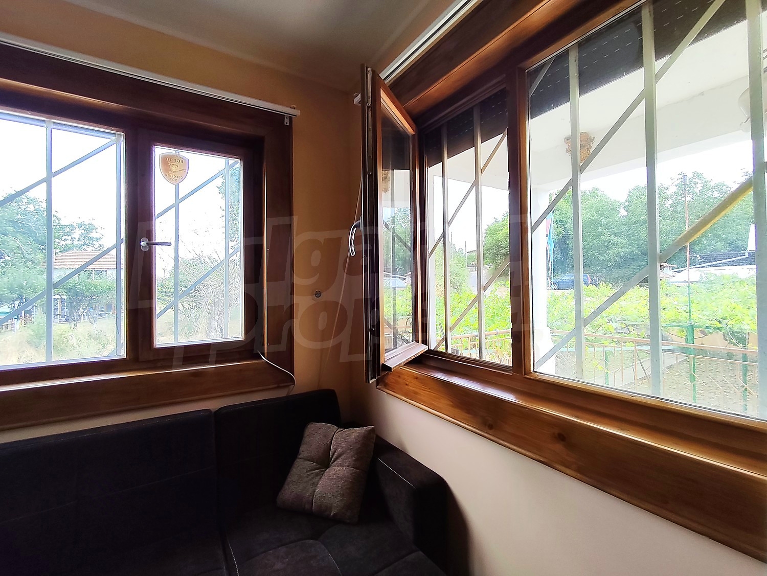 inside, view from balcony, furnished