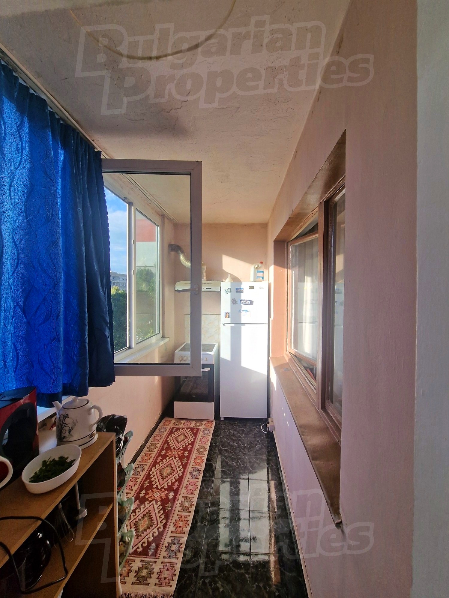 balcony, furnished