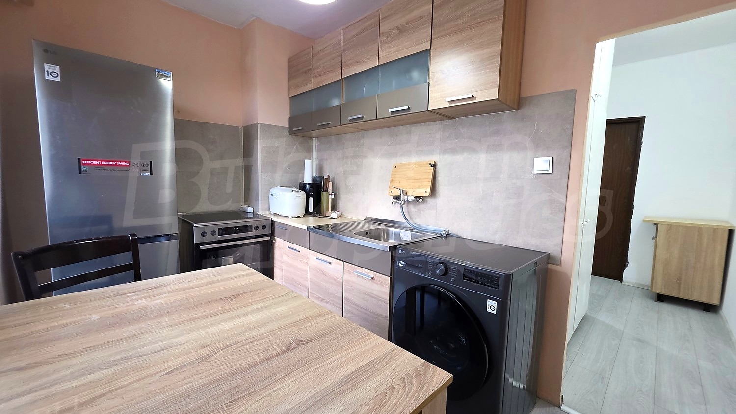 inside, kitchen, furnished