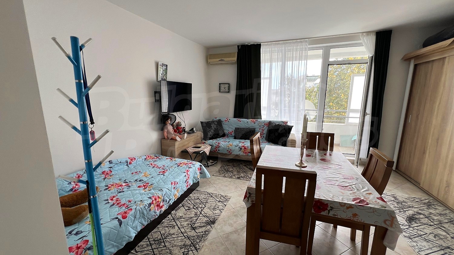 inside, living room, balcony, furnished