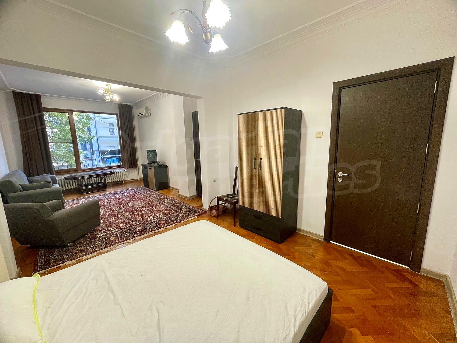 inside, living room, bedroom, furnished