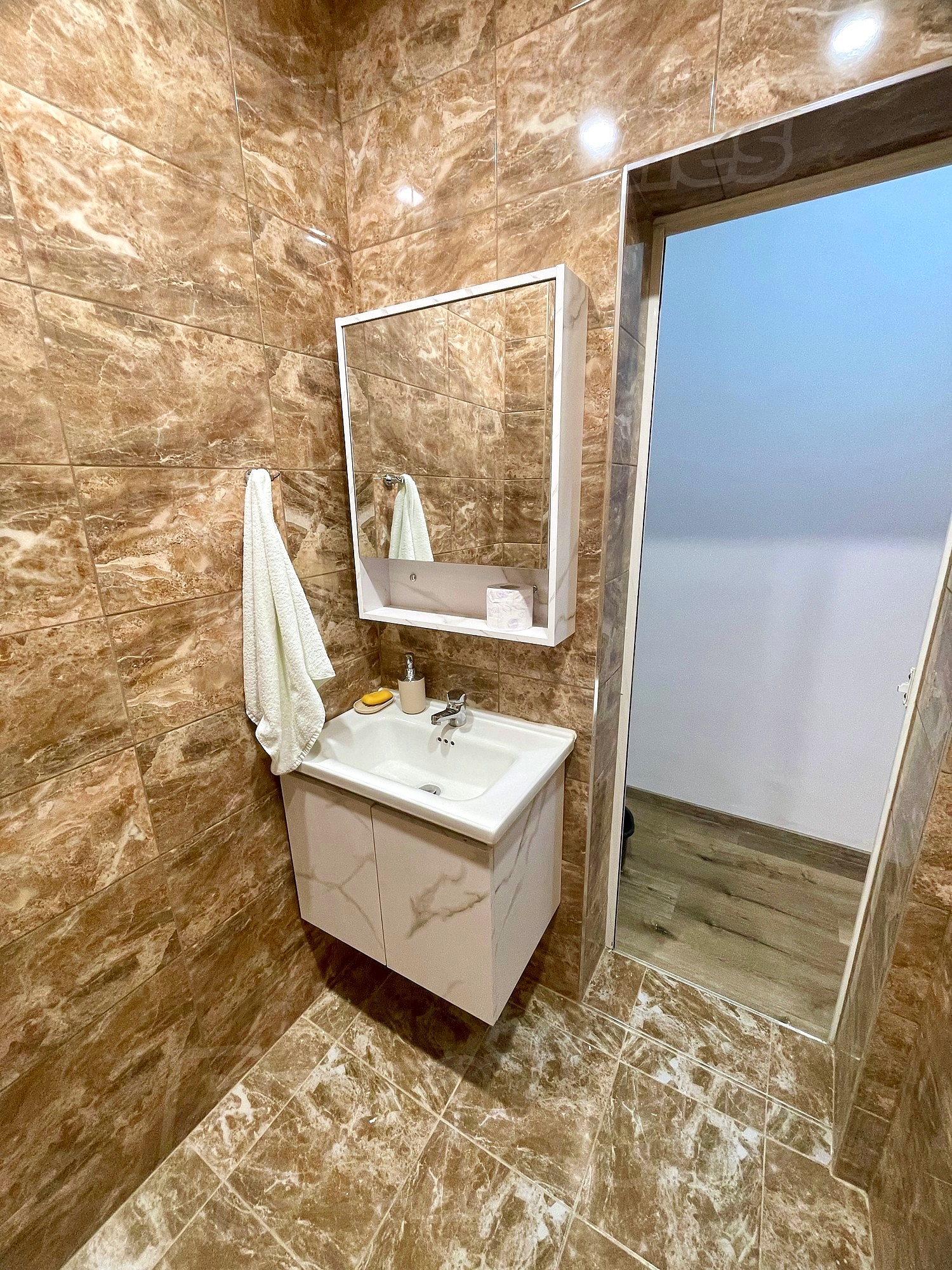 inside, bathroom