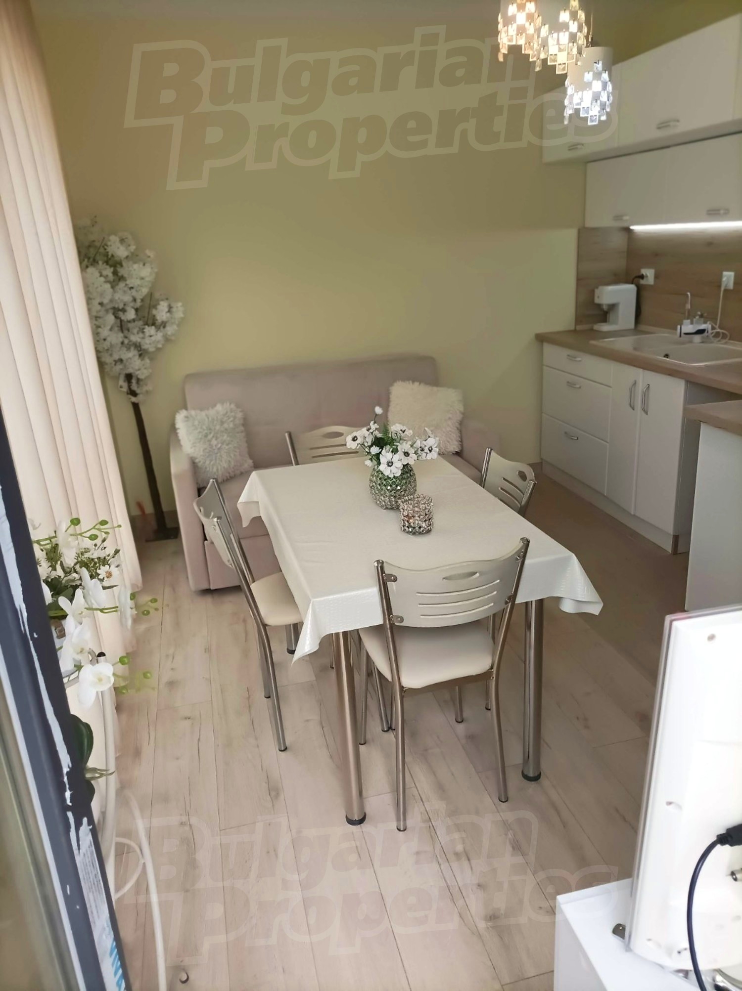 inside, kitchen, furnished