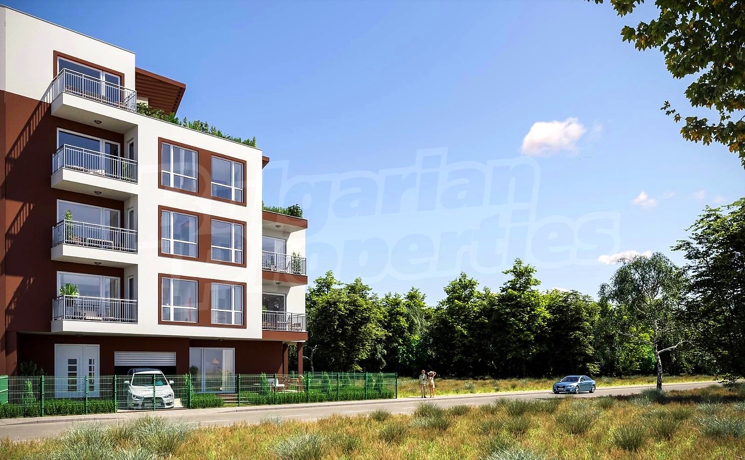 outside, facade, green area