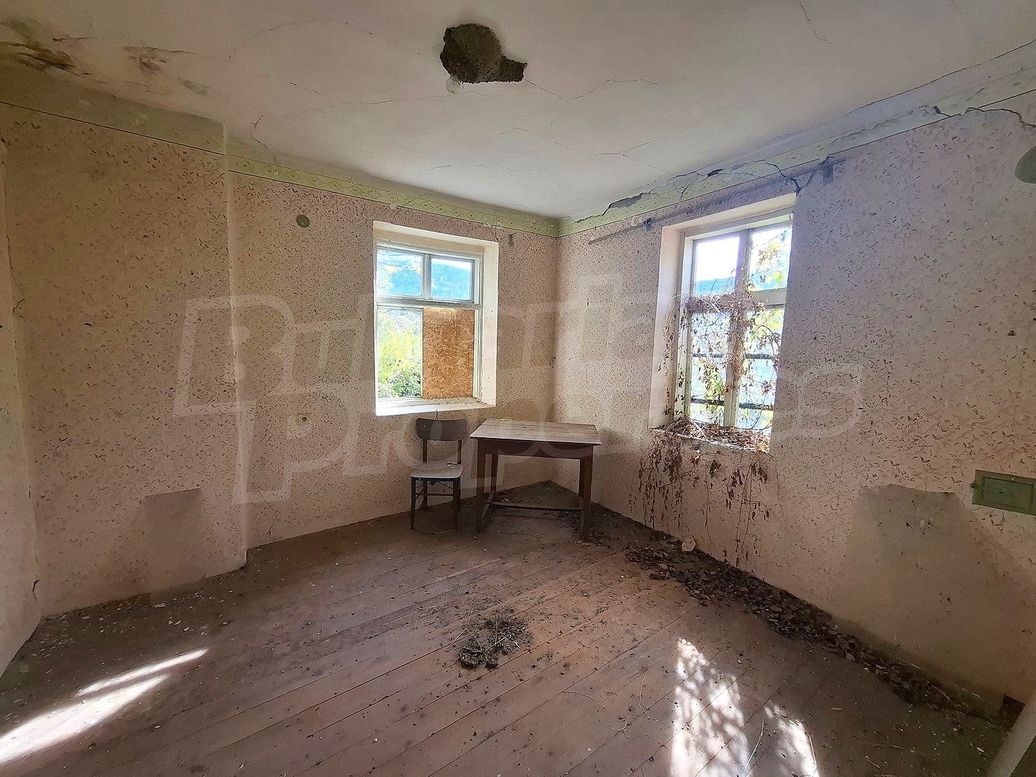 inside, view from balcony